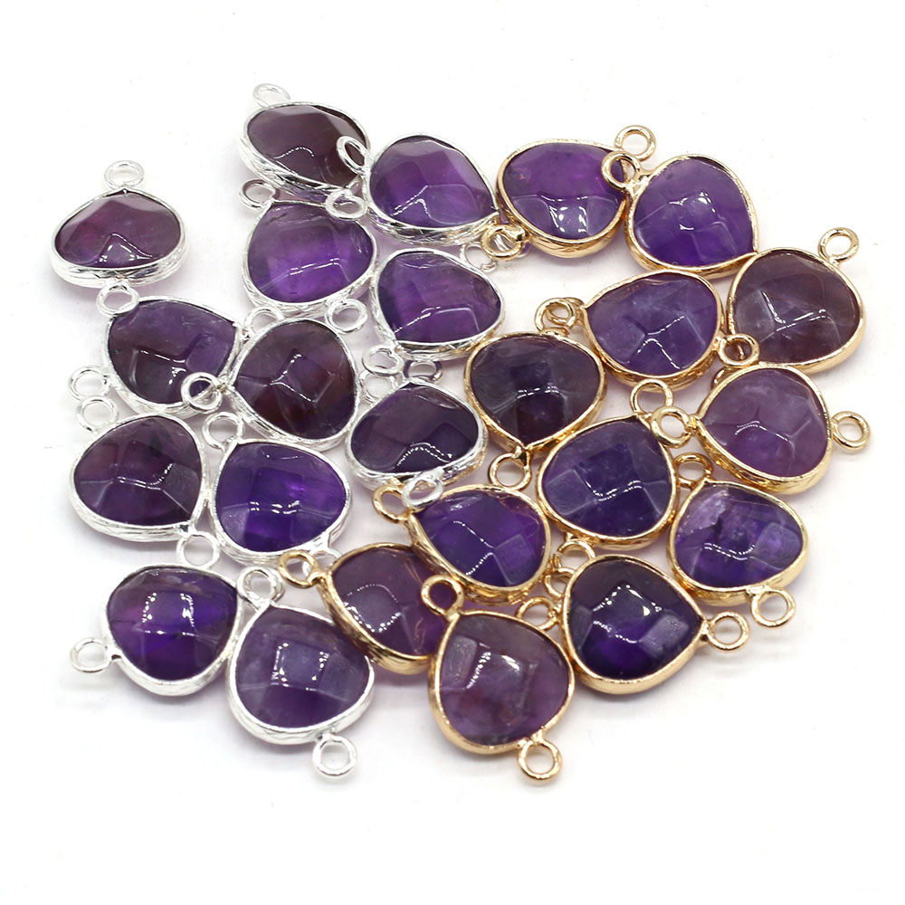 Men Accessories Jewellery - 2pcs 천연 돌 커넥터 DIY 여성을위한