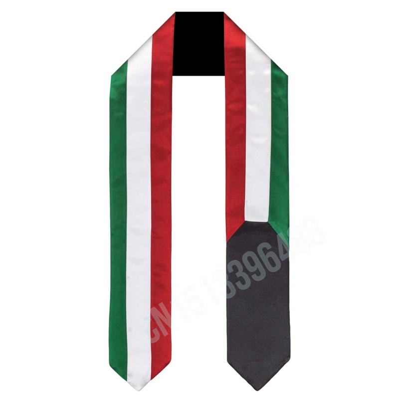 Men Accessories Kuwait - 쿠웨이트 국기 스카프 탑 프린트 졸업