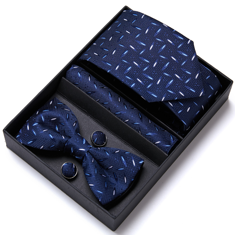 Neck Tie Set Box - 남성용 넥타이 정장 드레스 턱시도 넥타이