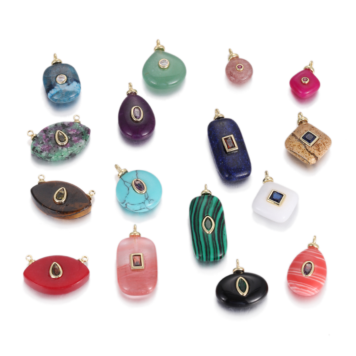 Men Accessories Evil Eye - 천연 석재 크리스탈 Reiki 악마의 눈