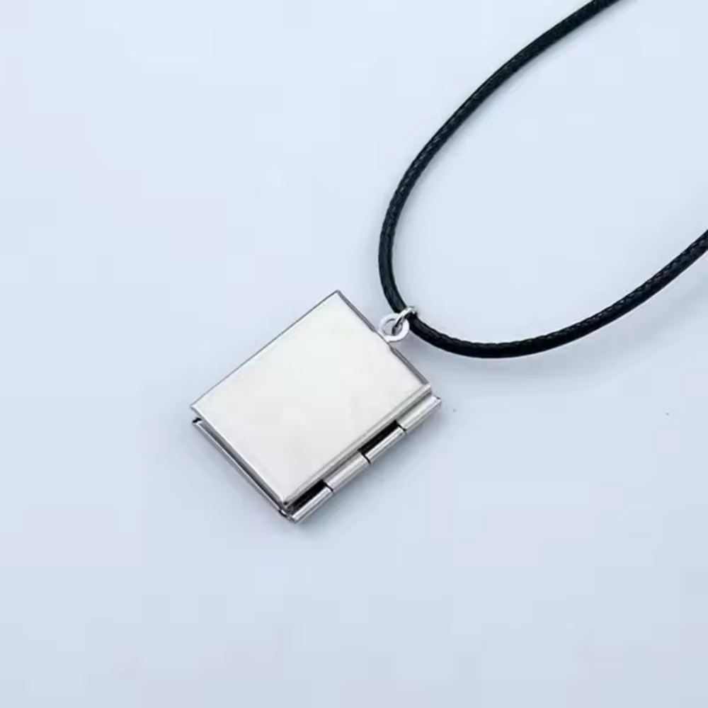  사각형 사진 프레임 펜던트 목걸이 남성 여성을위한  - Men Accessories Photos 리뷰 및 가격