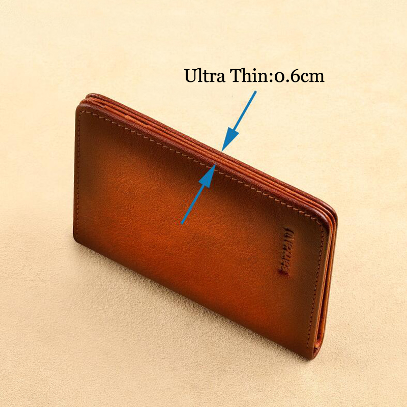남성용 초슬림 지갑 심플 디자인 브라운/블랙 천연 소가 - Men Accessories Photos 리뷰 및 가격