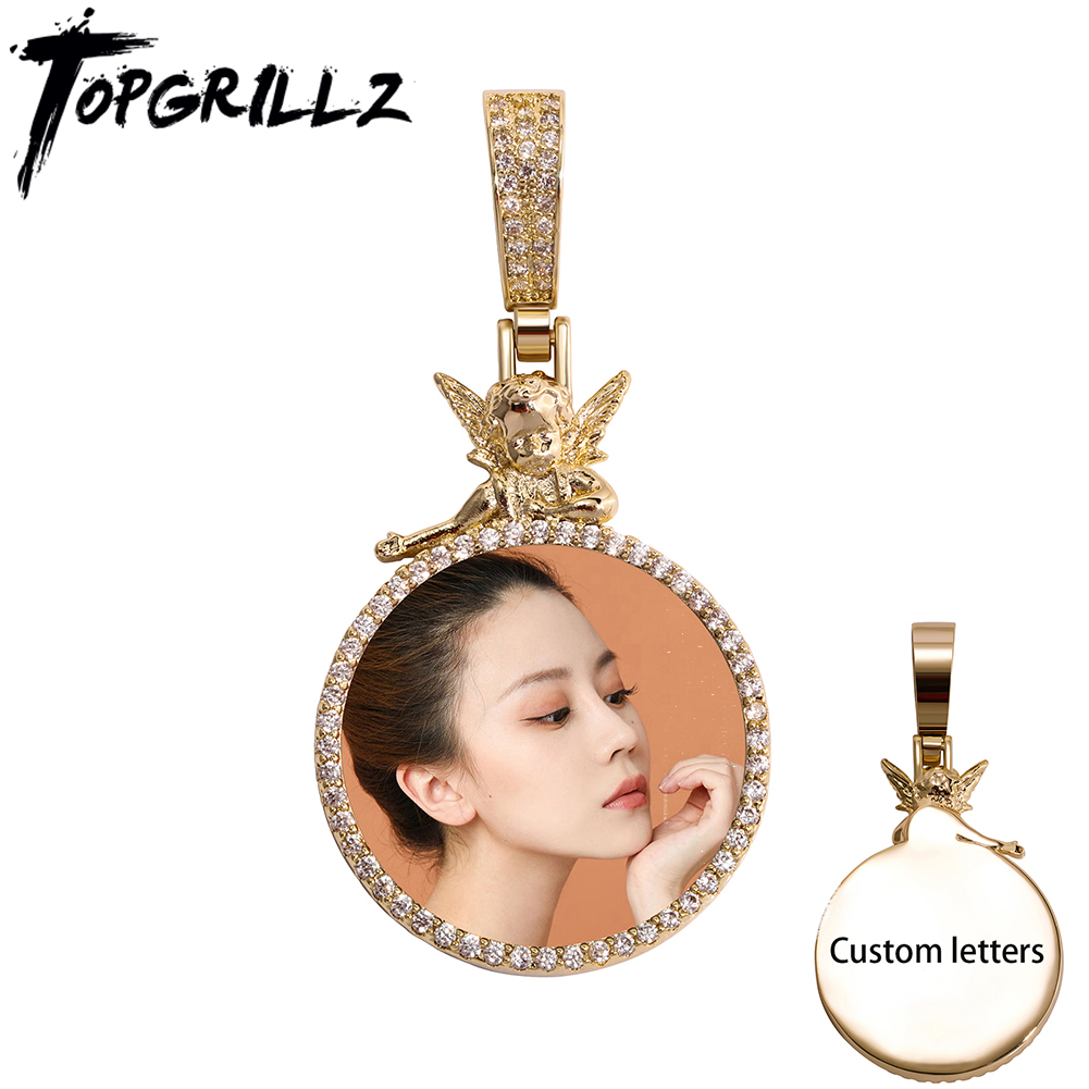 TOPGRILLZ 새로운 맞춤형 사진 펜던트는 남성 여 - Men Accessories Photos 리뷰 및 가격