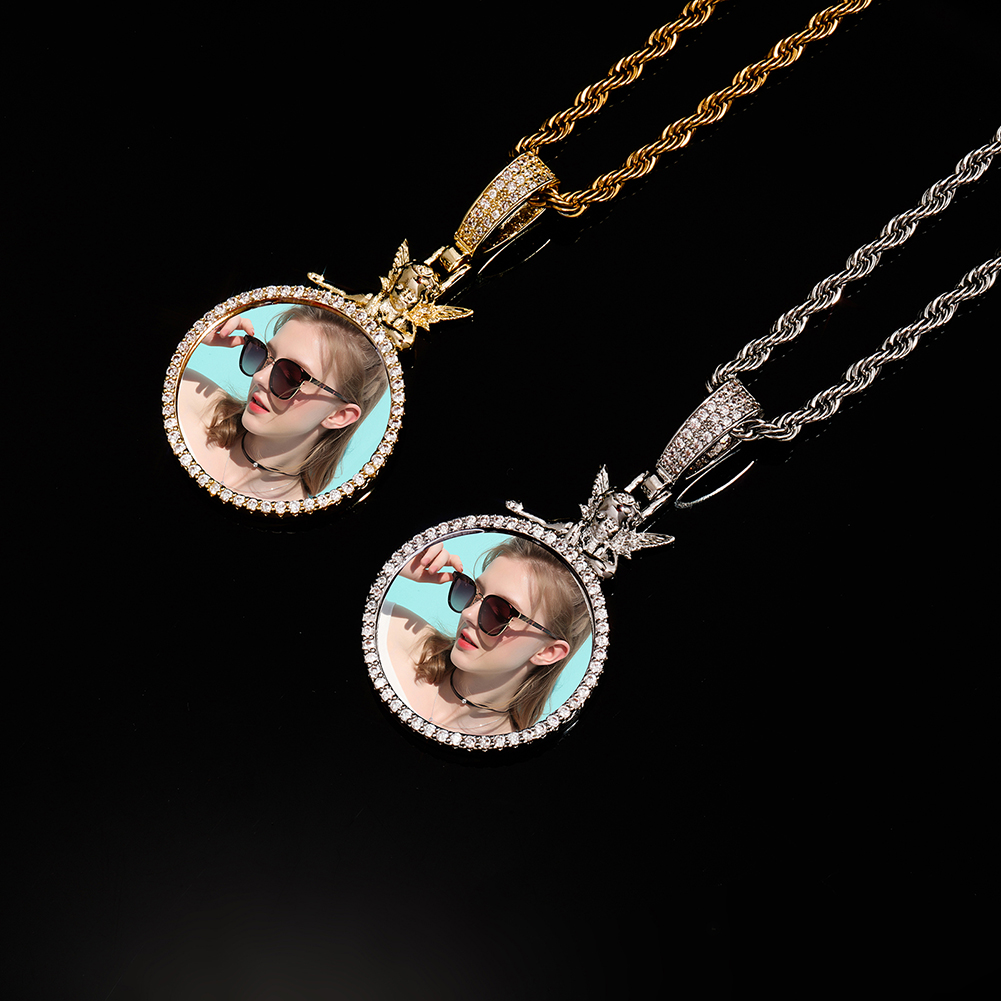 TOPGRILLZ 새로운 맞춤형 사진 펜던트는 남성 여 - Men Accessories Photos 리뷰 및 가격