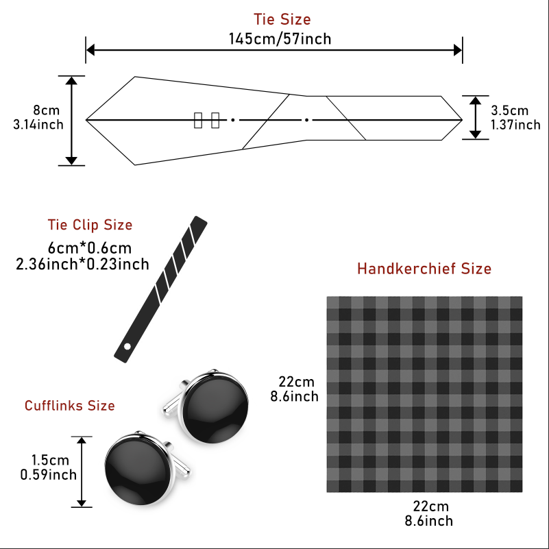 뜨거운 판매 8 cm 넥타이 손수건 커프스 단추 클립  - Neck Tie Set Box 리뷰 및 가격