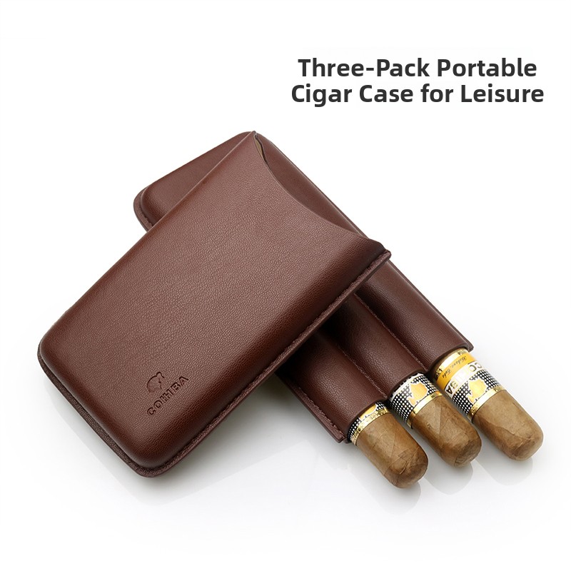 휴대용 시가 박스 세트(2개) - 가죽 시가 케이스,  - Cigar Cutter Set 리뷰 및 가격
