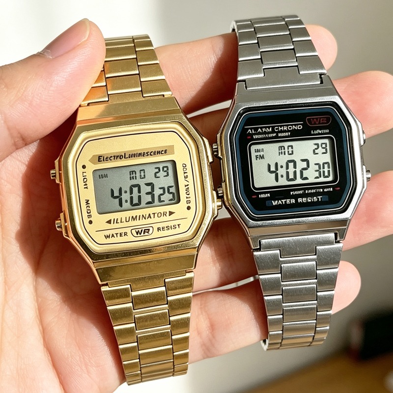 F91W 밴드 시계 방수 레트로 디지털 스테인레스 스틸 - Men Accessories For Wrist 리뷰 및 가격