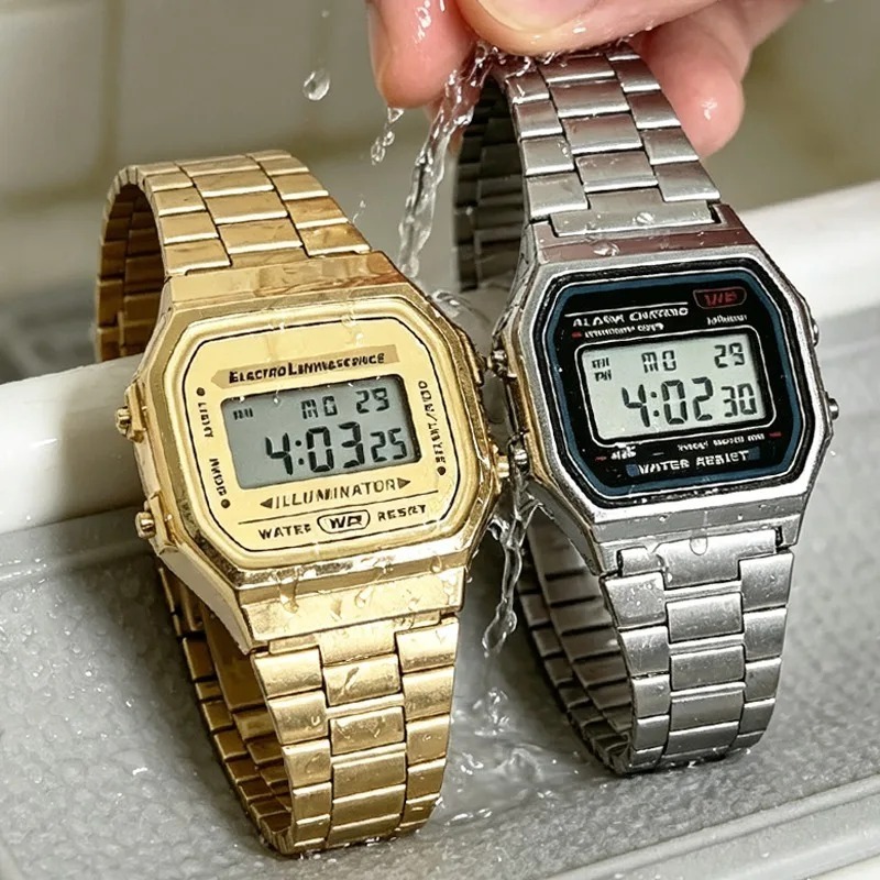 F91W 밴드 시계 방수 레트로 디지털 스테인레스 스틸 - Men Accessories For Wrist 리뷰 및 가격