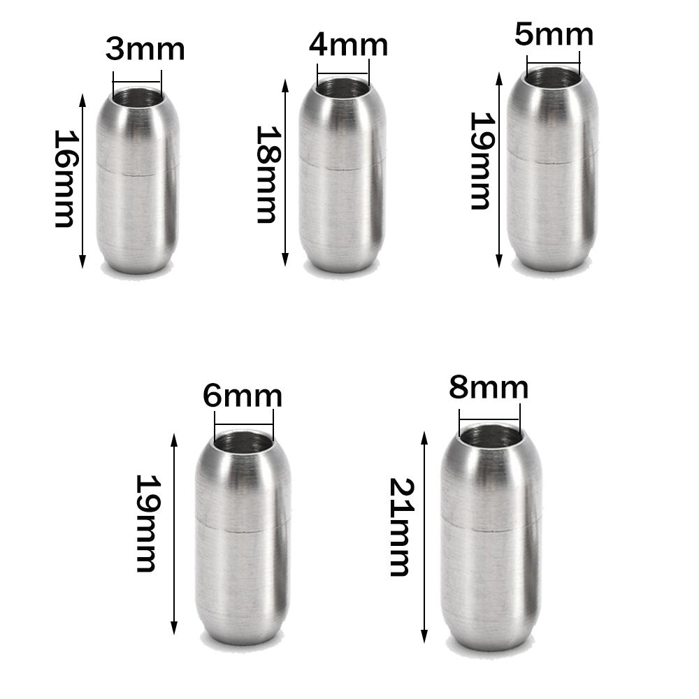 2개 스테인리스 스틸 자석 잠금 가죽 끈 끝 마개, 남 - Men Accessories Jewellery 리뷰 및 가격