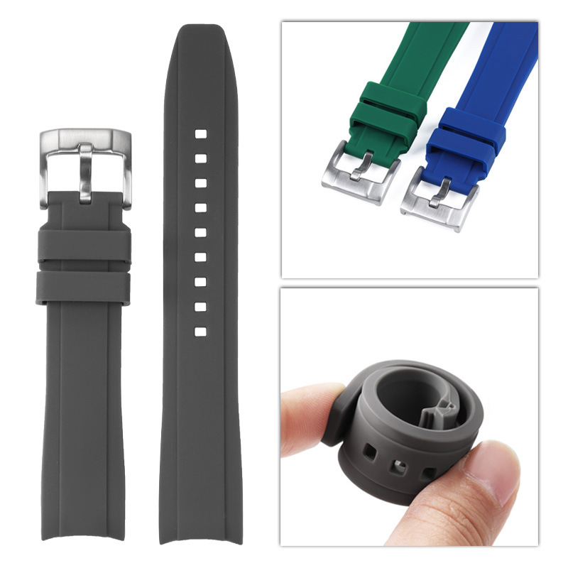 20mm 22mm 고품질 소프트 실리콘 곡선형 엔드 스 - Men'S Accessories High End 리뷰 및 가격