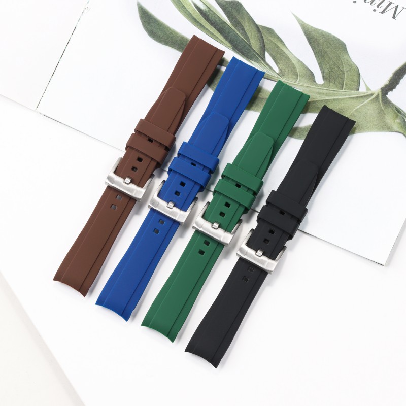 20mm 22mm 고품질 소프트 실리콘 곡선형 엔드 스 - Men'S Accessories High End 리뷰 및 가격