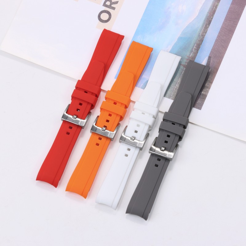 20mm 22mm 고품질 소프트 실리콘 곡선형 엔드 스 - Men'S Accessories High End 리뷰 및 가격