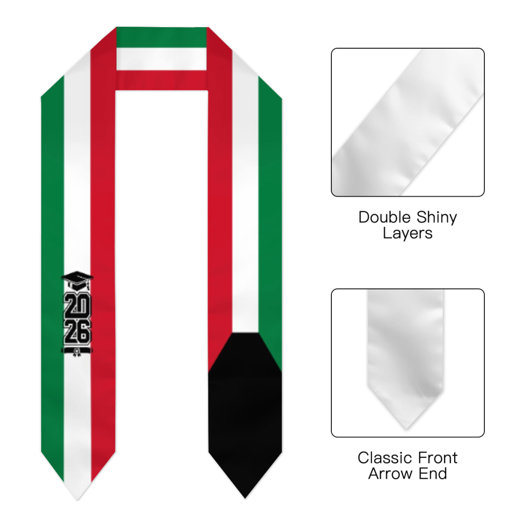2026년 졸업생을 위한 쿠웨이트 국기 스카프 졸업 띠 - Men Accessories Kuwait 리뷰 및 가격