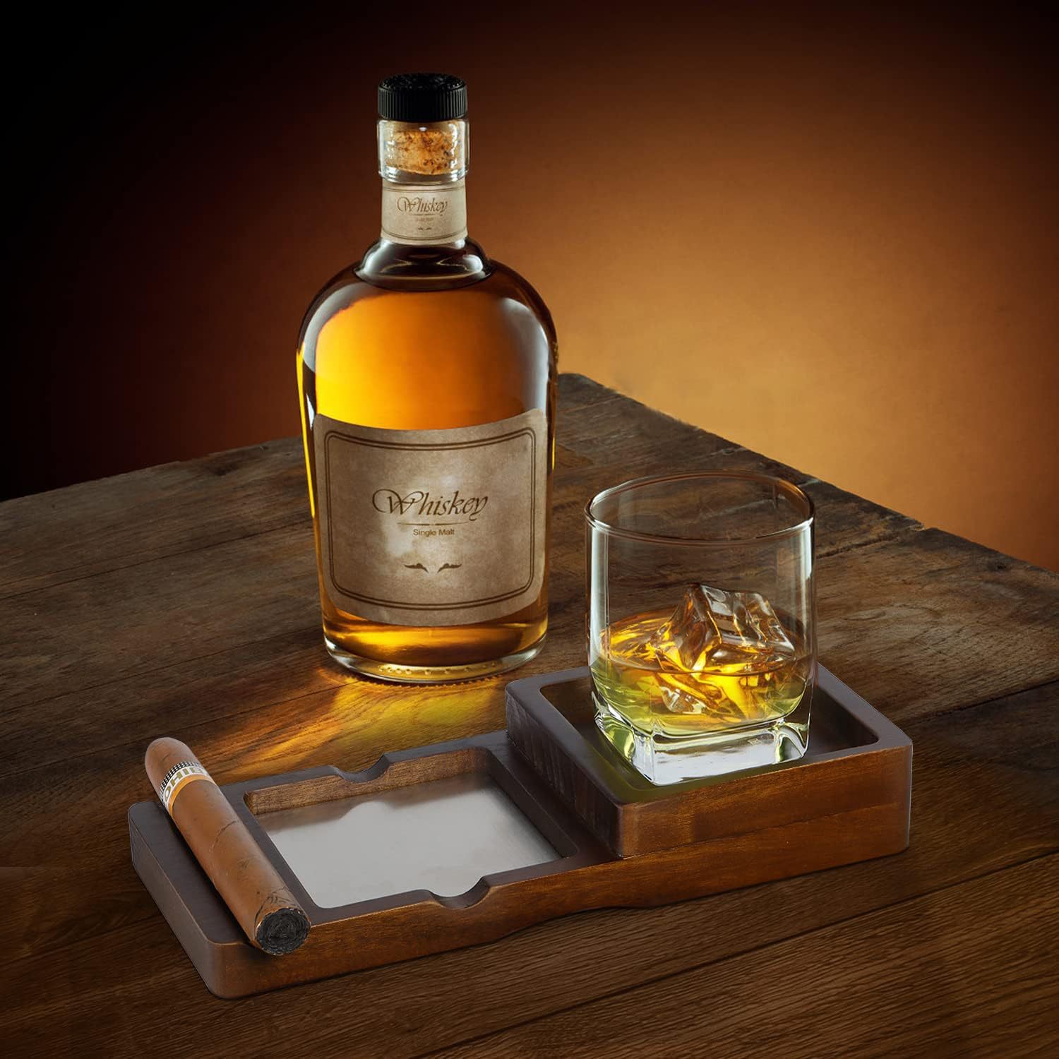원목 시가 재떨이 트레이 서랍형 위스키 컵 시가 홀더  - Cigar Cutter Set 리뷰 및 가격