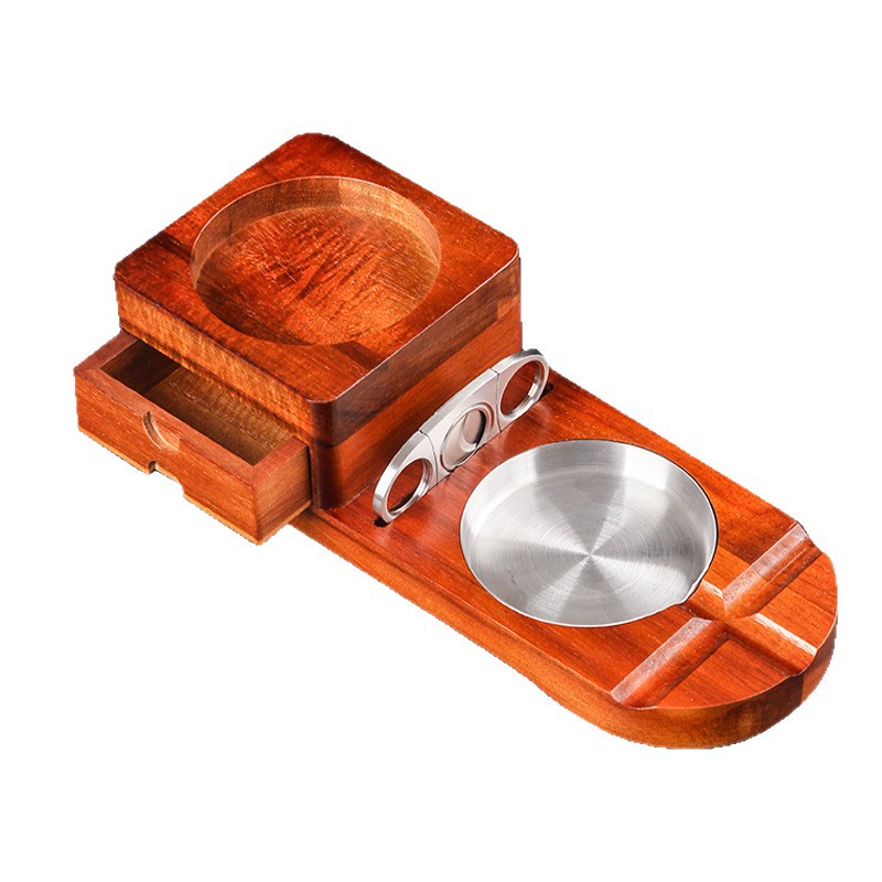 원목 시가 재떨이 트레이 서랍형 위스키 컵 시가 홀더  - Cigar Cutter Set 리뷰 및 가격
