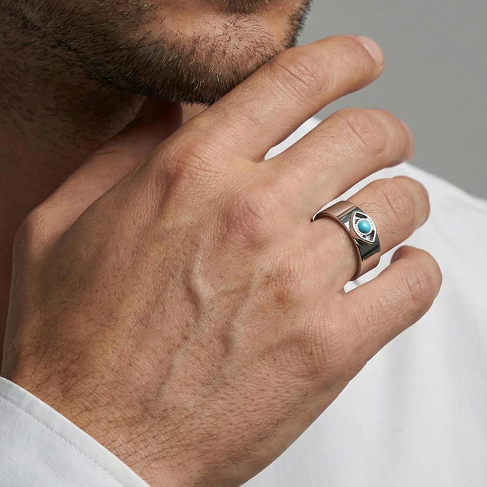 남성 여성을 위한 클래식 이블 아이 링, 스테인레스 스 - Men Accessories Evil Eye 리뷰 및 가격