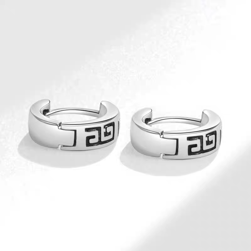 한국 스타일 패셔너블 실버 귀걸이 심플 디자인 중성 스 - Men'S Accessories High End 리뷰 및 가격