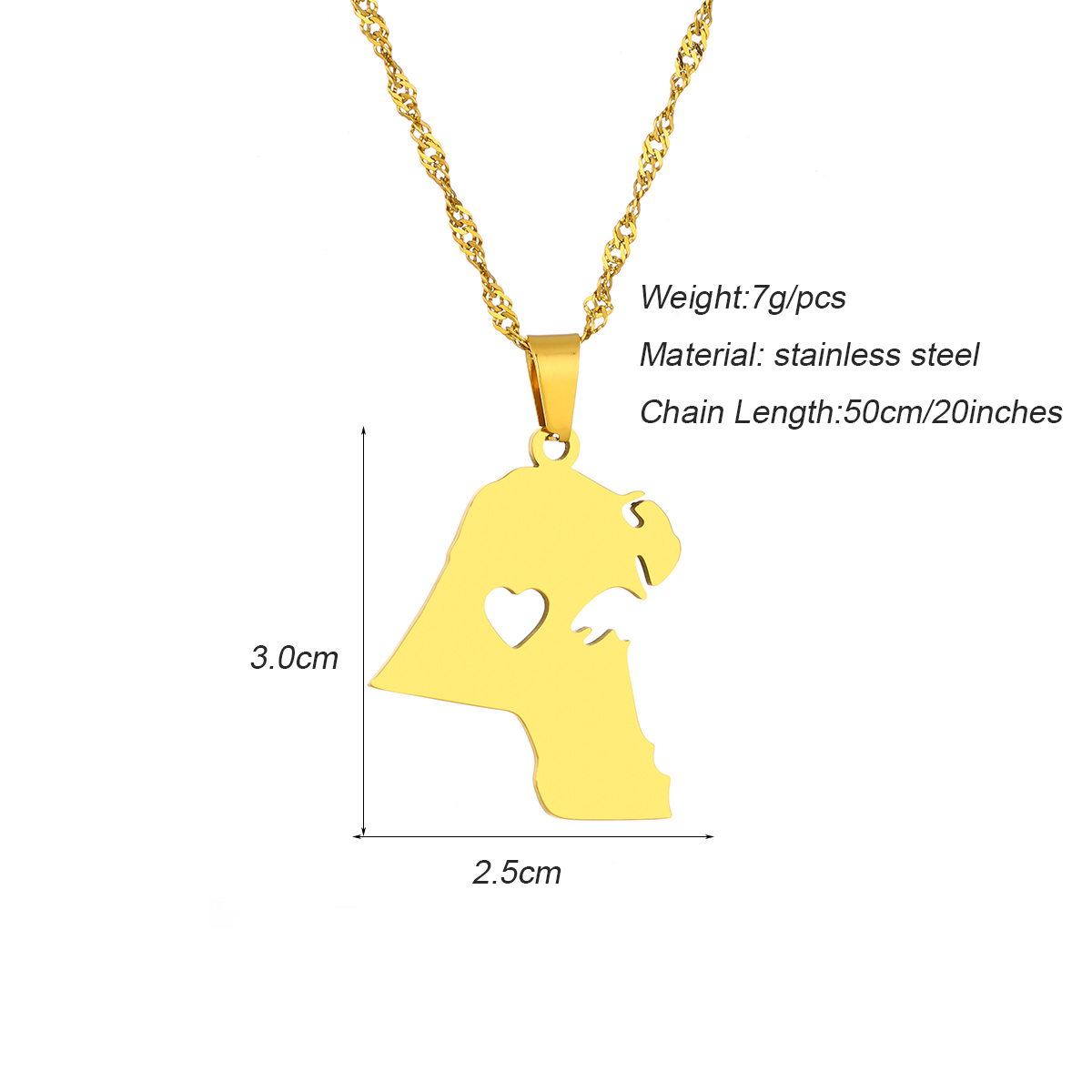 스테인리스 스틸 쿠웨이트 지도 국기 펜던트 목걸이 애국 - Men Accessories Kuwait 리뷰 및 가격
