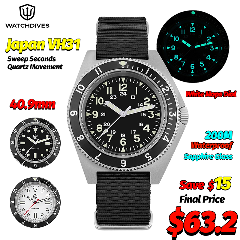 Watchdives WD1972 쿼츠 시계 사파이어 빛 - Men Accessories Jewellery 리뷰 및 가격